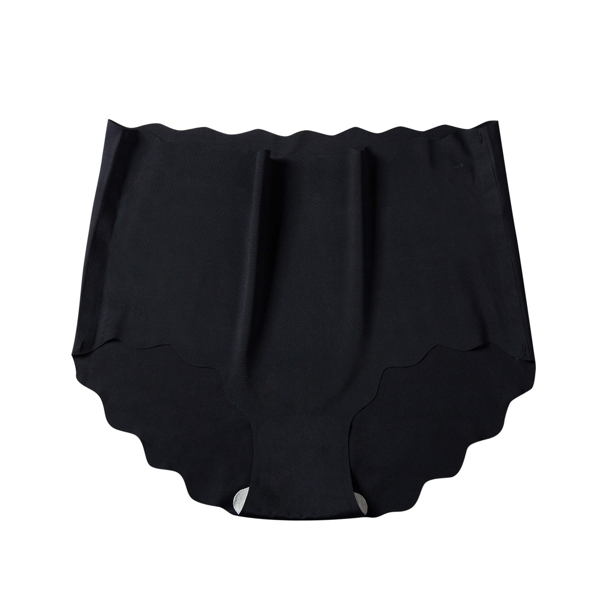 Picture of Ice Silk Seamless Ultra-thin Waved Girl's Underwear Solid Color Breathable Large Size High Waist One-piece Women's Briefs