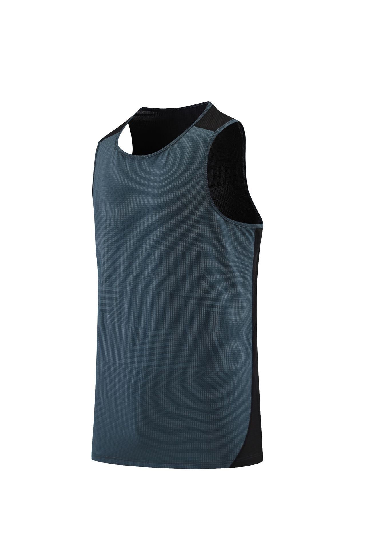 Picture of Sports Vest Men's Fitness Quick-Drying Sleeveless Color-Blocked Vest Outdoor Basketball Training Hurdle Running Sports Vest