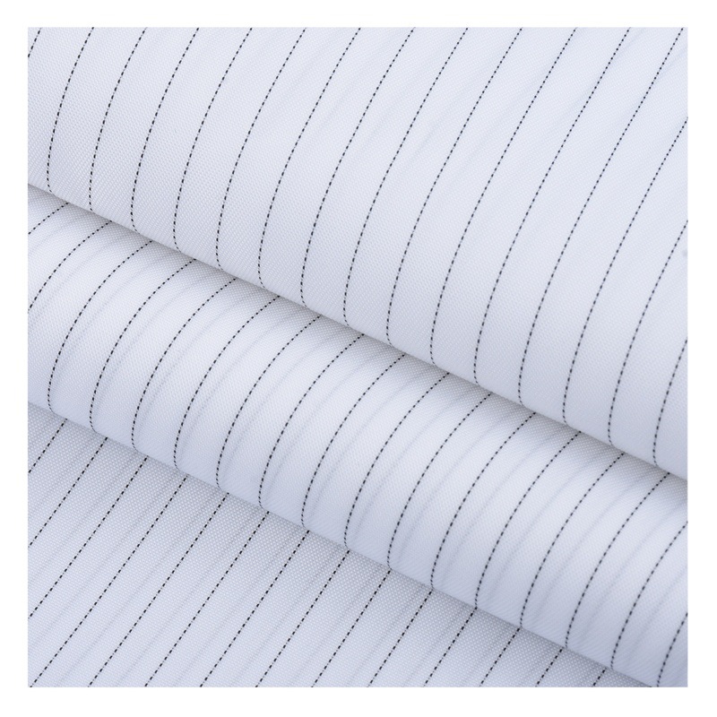 0.5 Stripesd 100D Anti-Static Fabric Isolation Clothing Anti-Static Clothing Flame Retardant Digitals Factory Work Clothing Grids Graphene