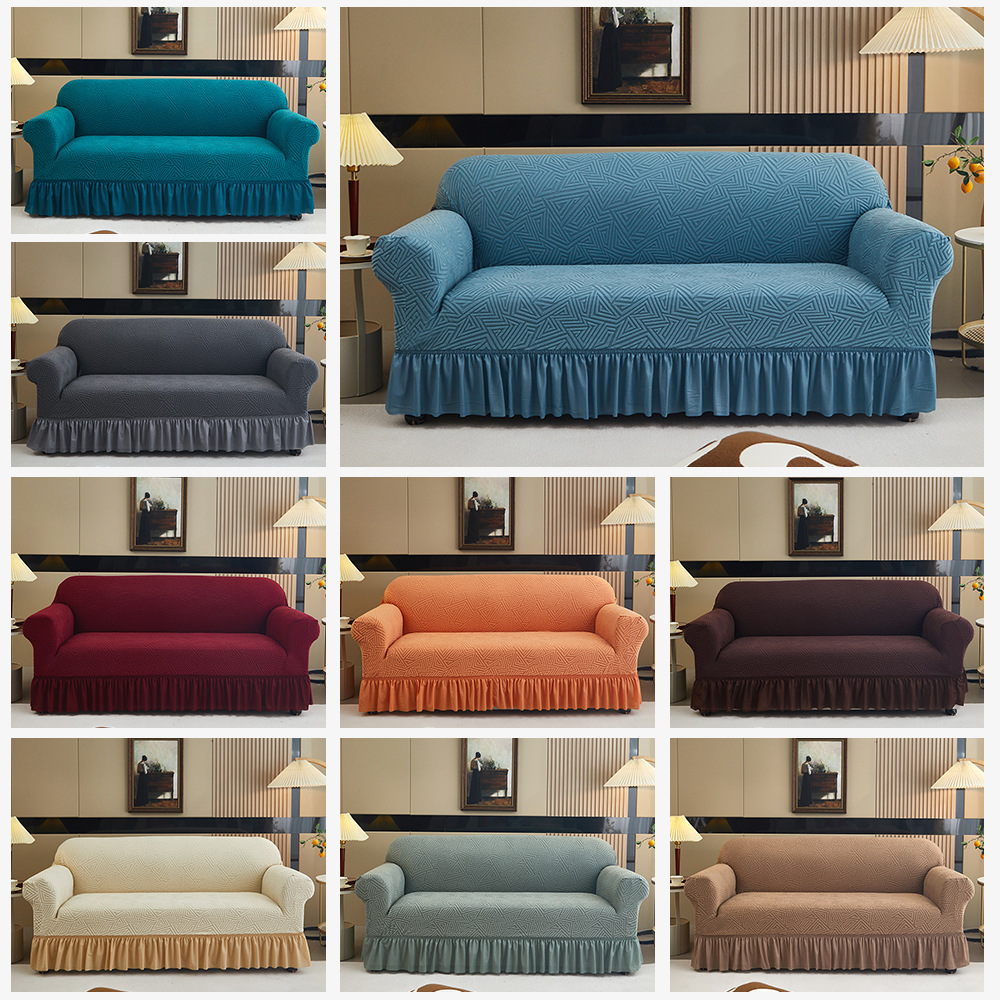 Thickened jacquard sofa cover all-inclusive elastic skirt sofa cover simple four seasons universal non-slip sofa cover towel wholesale