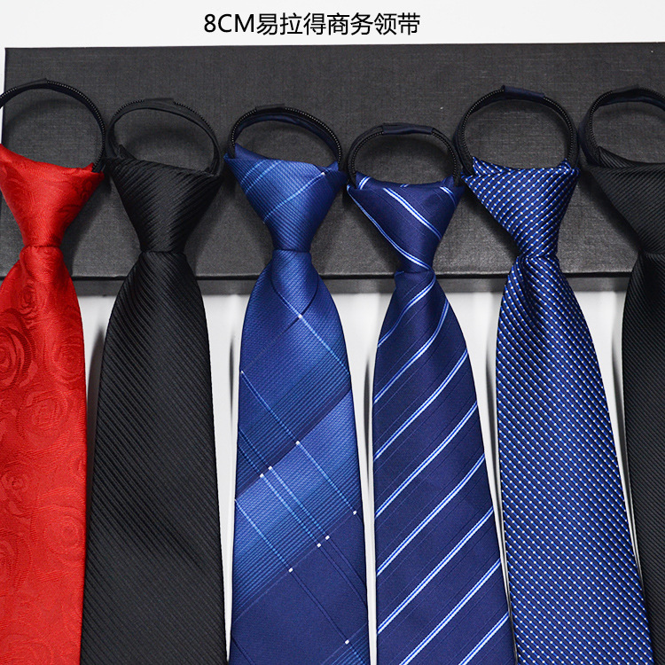 Picture of Men's Easy-To-Pull Casual Zipper Tie New Korean Style Professional Formal Wear Convenient Lazy Tie Ready for Sale