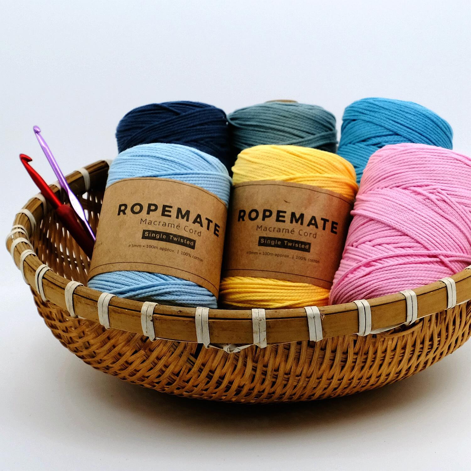 Picture of Wholesale color 1.5mm round strand yarn combed cotton thread crochet wool knitting handmade thread DIY cotton rope