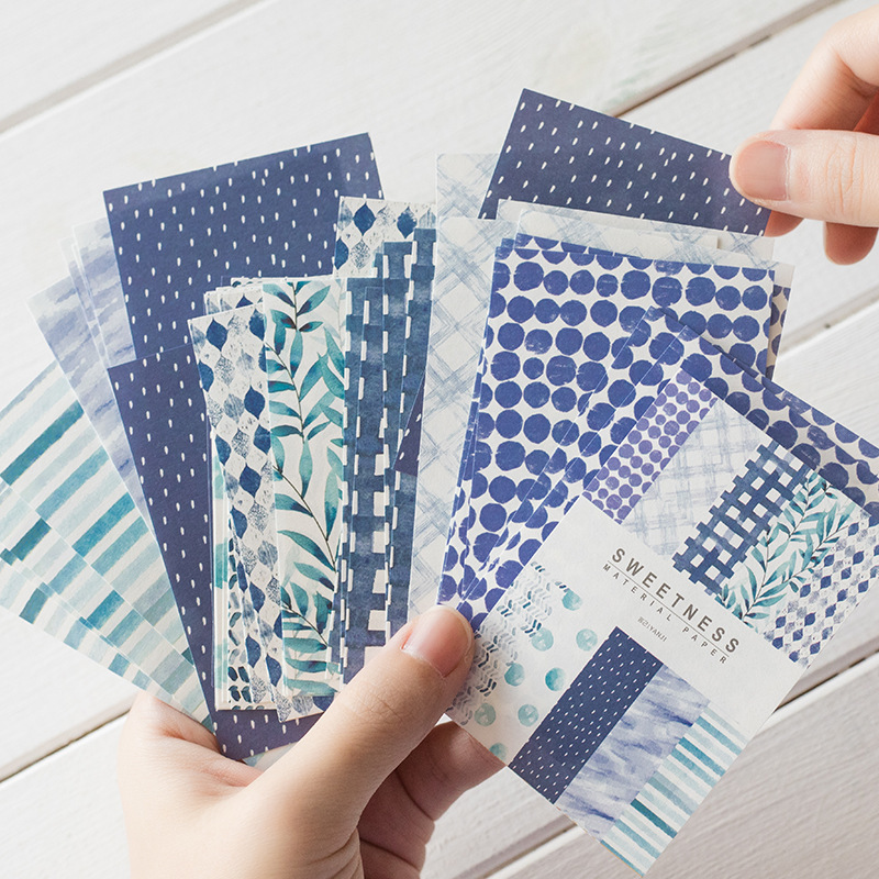 Picture of Yanji sweet supplies series Material paper artistic lace Plaid diy journal tag base decorative note paper