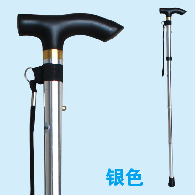 Picture of Cross-border Hot-selling Folding Hiking Stick Outdoor Hiking Stick Five-section Telescopic Crutches for the Elderly Travel Mountain Climbing Crutches Walking Stick