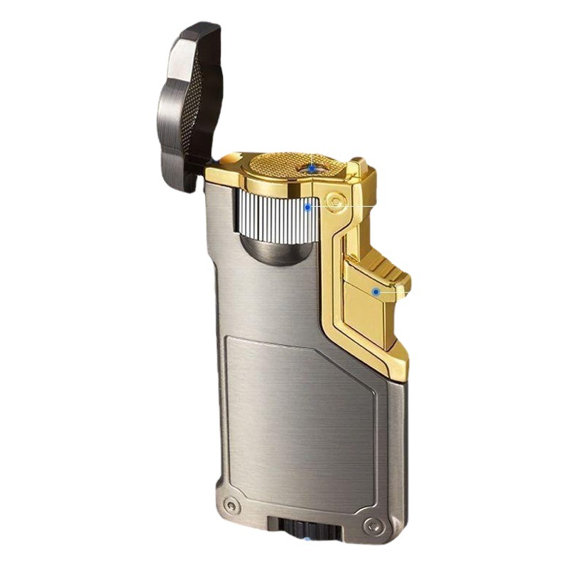 Cross-border inflatable lighter three-fire switch windproof lighter high-looking gift lighter for boyfriend wholesale