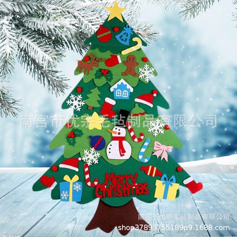 Picture of In stock cross-border felt Christmas tree three-dimensional diy Christmas tree splicing Christmas tree New Christmas decorations