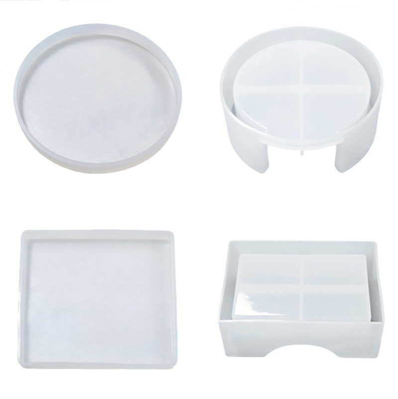 Picture of Strict selection of cross-border dedicated to drip plastic mold storage box mirror square round coasters suit handmade diy silicone