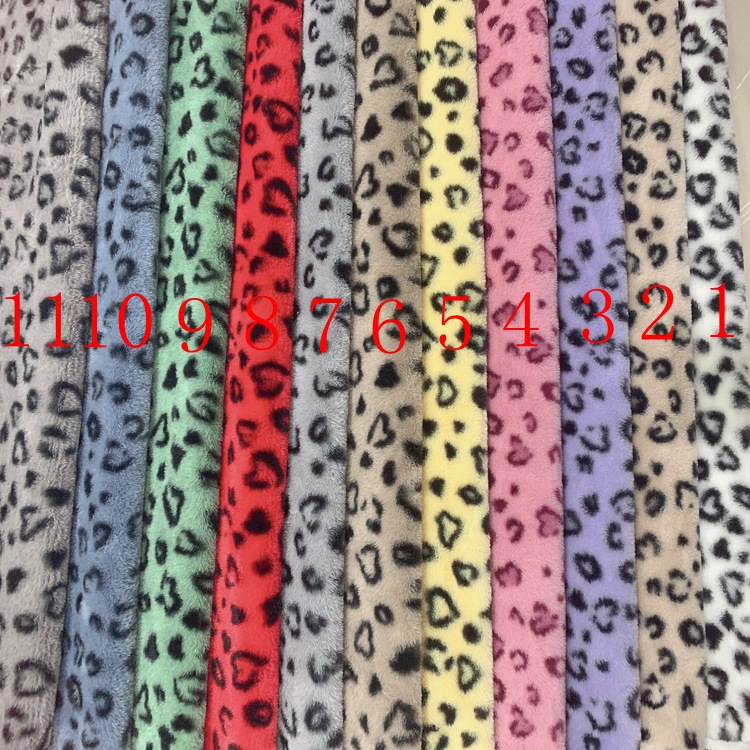 Spot love printing rabbit hair peach heart imitation rabbit hair small rabbit hair printing chicken heart clothing shoes toy plush fabric