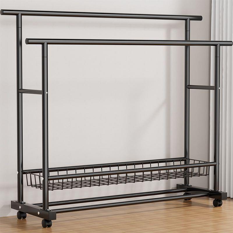 Extra thick coat rack floor-to-ceiling home bedroom mobile simple wind hanging clothes simple dormitory hanger balcony vertical