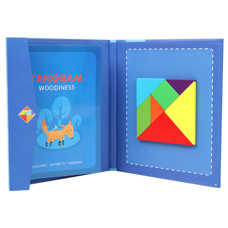 Picture of Magnetic jigsaw puzzle for children Primary School students first grade colorful puzzle wooden toys kindergarten early education puzzle