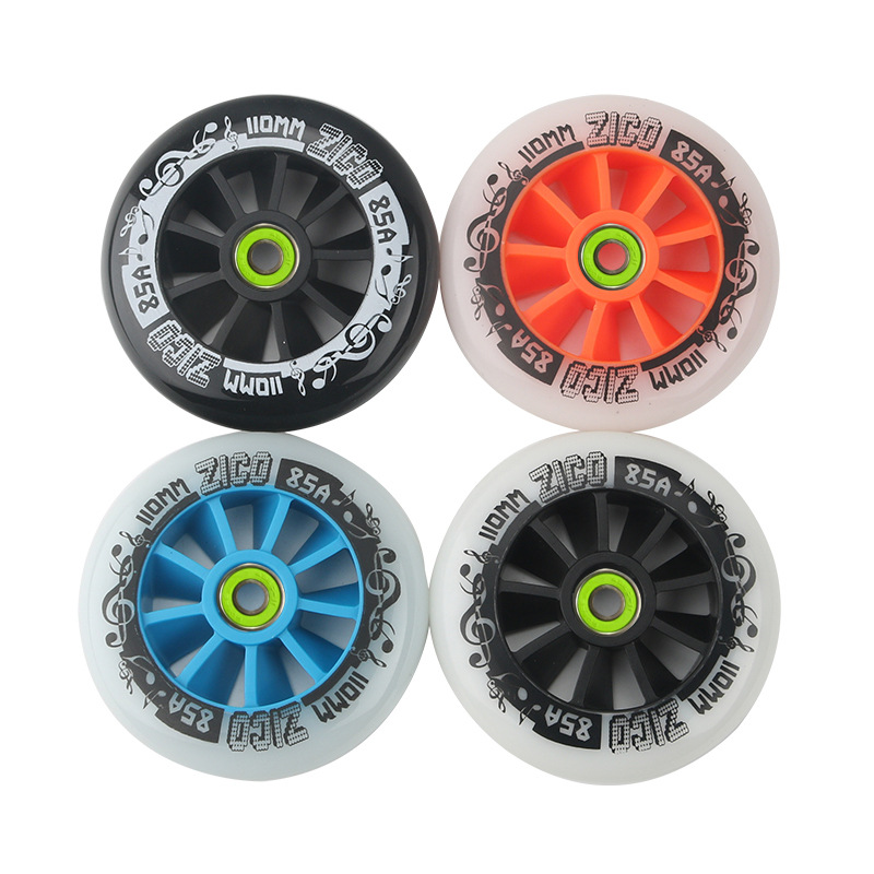 Roller skates speed skating wheels brush street wheels racing pancake wheels 90/100/110MM high elasticity and high wear resistance 85A