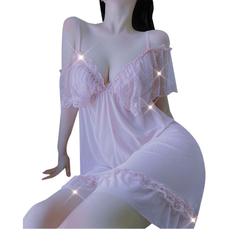 Sexy private pajamas condole belt nightgown sexy underwear women's bed temptation lace morning robe set a generation of hair