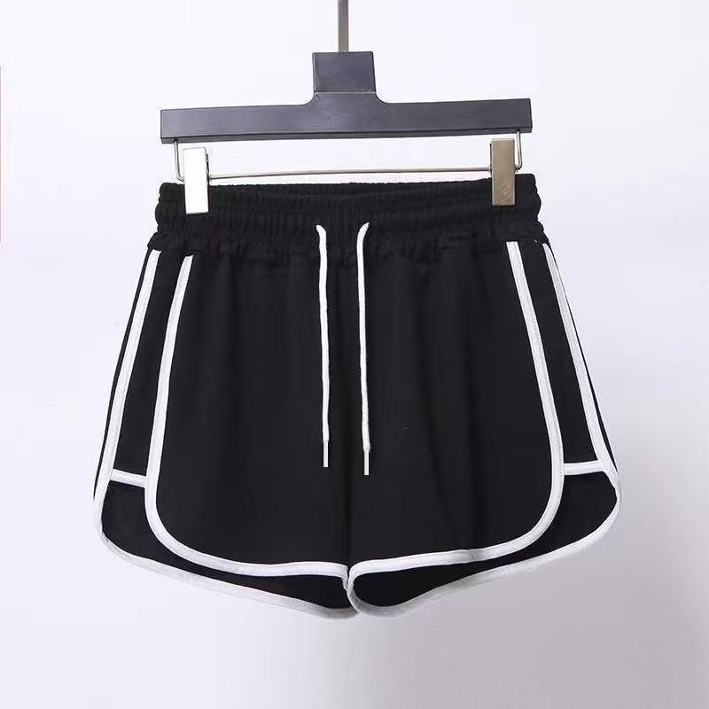 Casual three-point pants, Korean version of yoga at home, new wide-leg running, sports casual shorts, women's high-waisted loose shorts