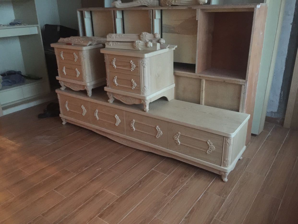 Picture of Dongyang Wood Carving European Applique Solid Wood Diagonal Flower Cabinet Door Long Flower Piece Furniture Decorative Accessories Wholesale and Retail