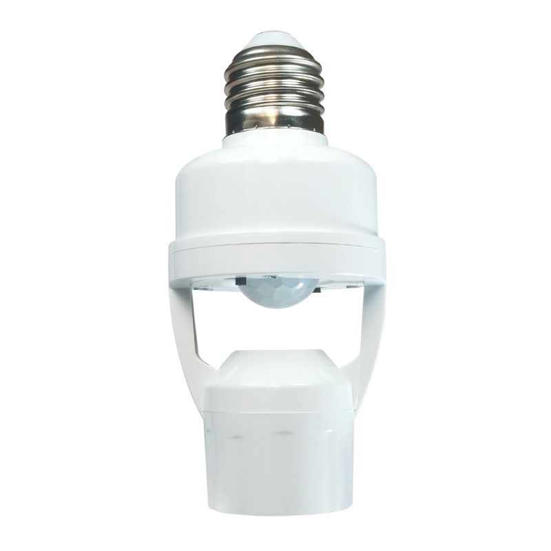 Picture of Cross-border intelligent human body infrared induction conversion lamp holder adjustable E27 screw human to light radar induction lamp holder