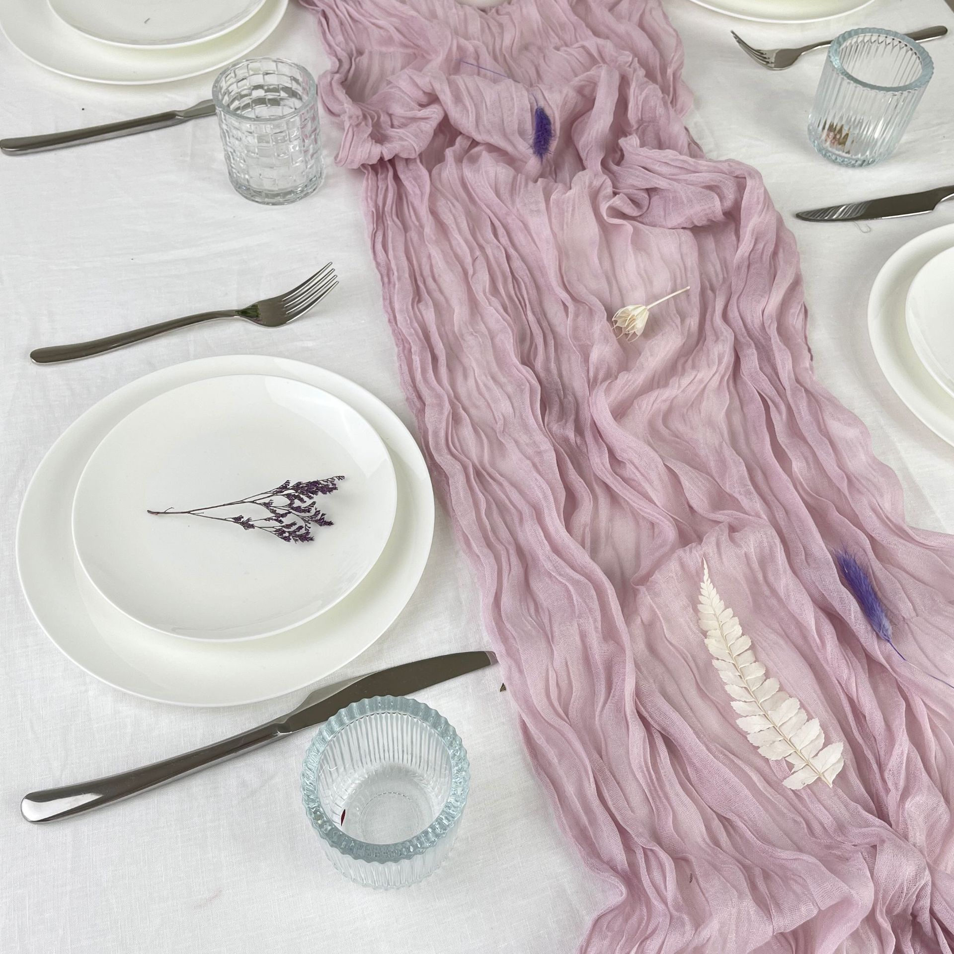 Picture of Wrinkle Cloth Table Flag Birthday Party Wrinkle Cloth Decorations Wedding Bari Twist Wrinkle