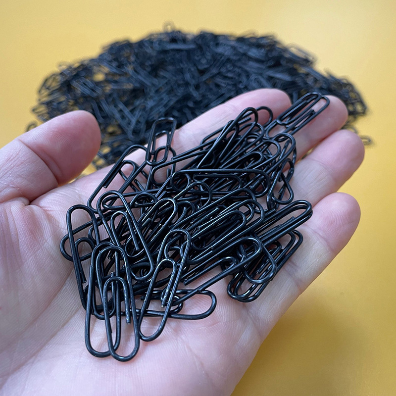 Black paper clip 28mm color paper clip Office folder folder metal paper clip