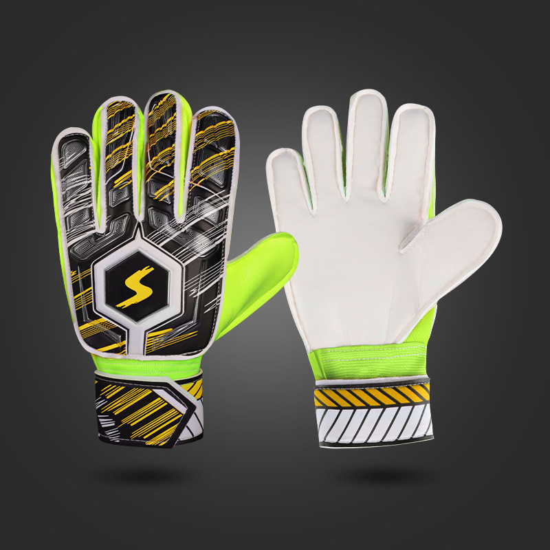 Picture of Shiwei cross-border new children's adult football goalkeeper gloves goalkeeper gloves latex non-slip breathable wear-resistant
