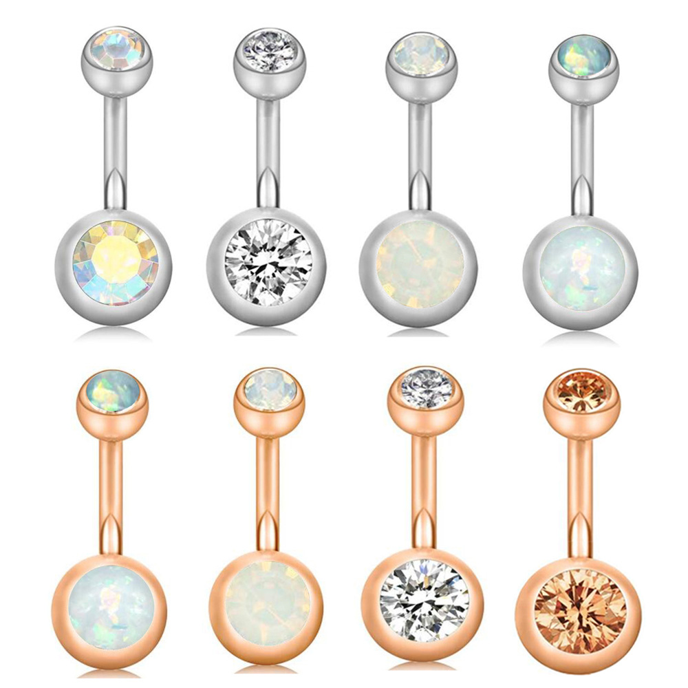Set navel jewelry Amazon WISH cross-border new human body piercing stainless steel navel piercing jewelry