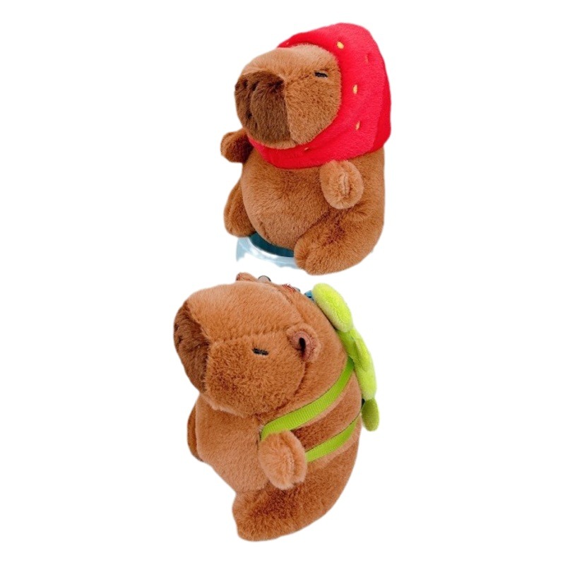 Internet celebrity same boutique capabala capybara pendant creative car keychain plush doll schoolbag bag ornaments