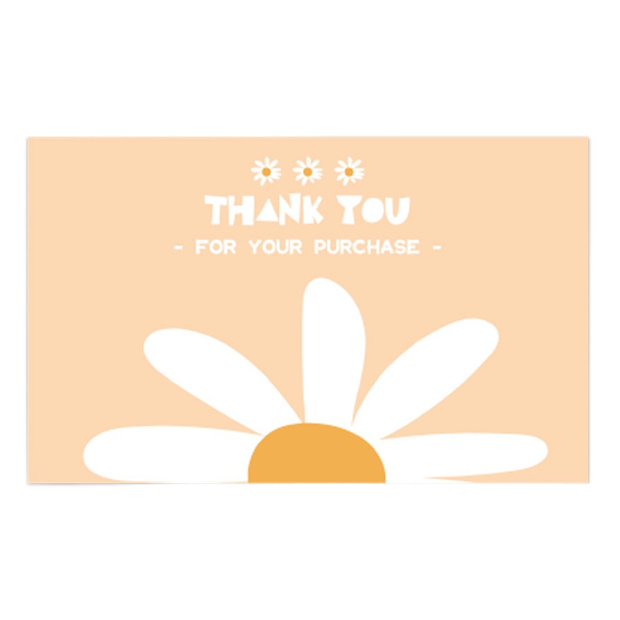 Amazon pink flower thank you card small business owner coated paper card thank you gift card after-sales card