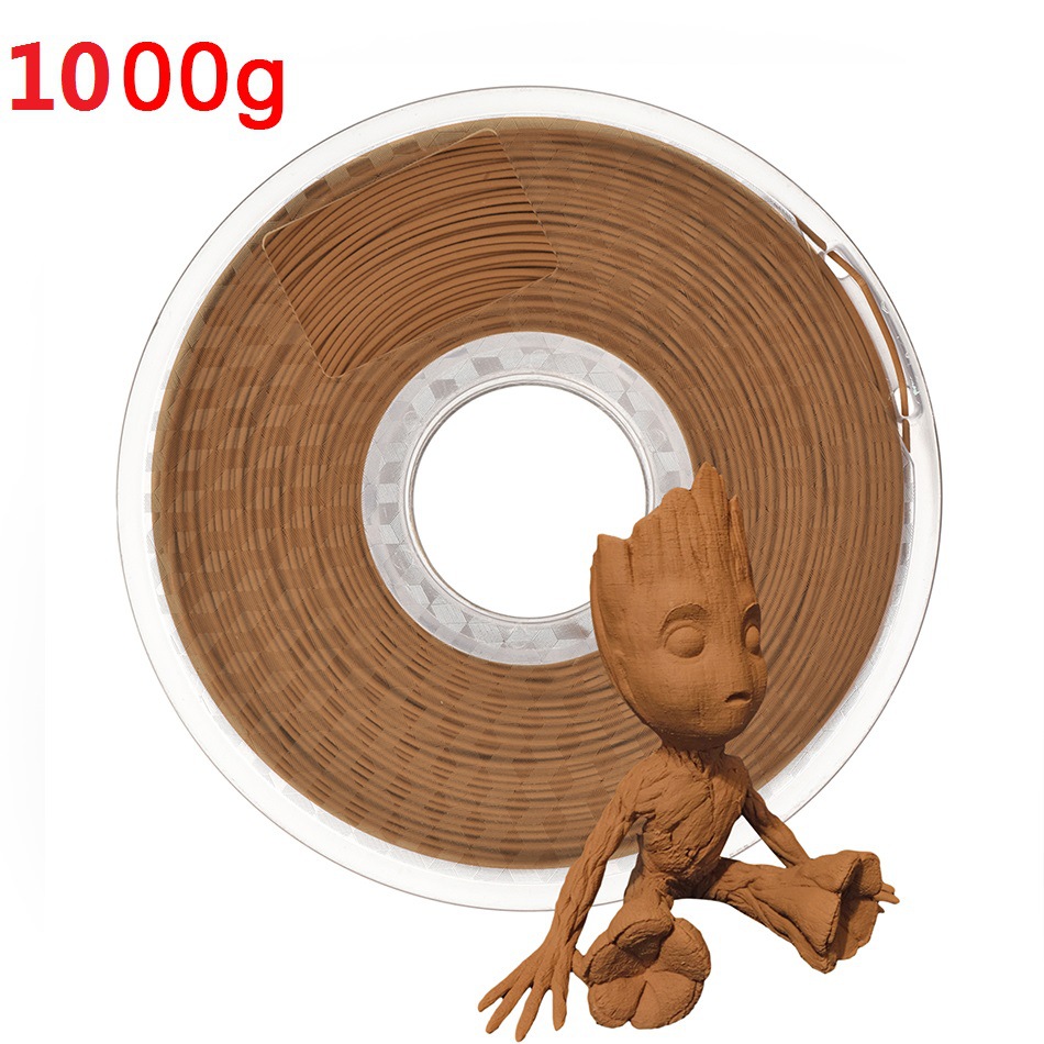 Picture of Sandalwood Redwood Walnut 3D Printer Consumables PLA Light Wood 1KG Consumables Ebony 1.75mm Deep Wood Color