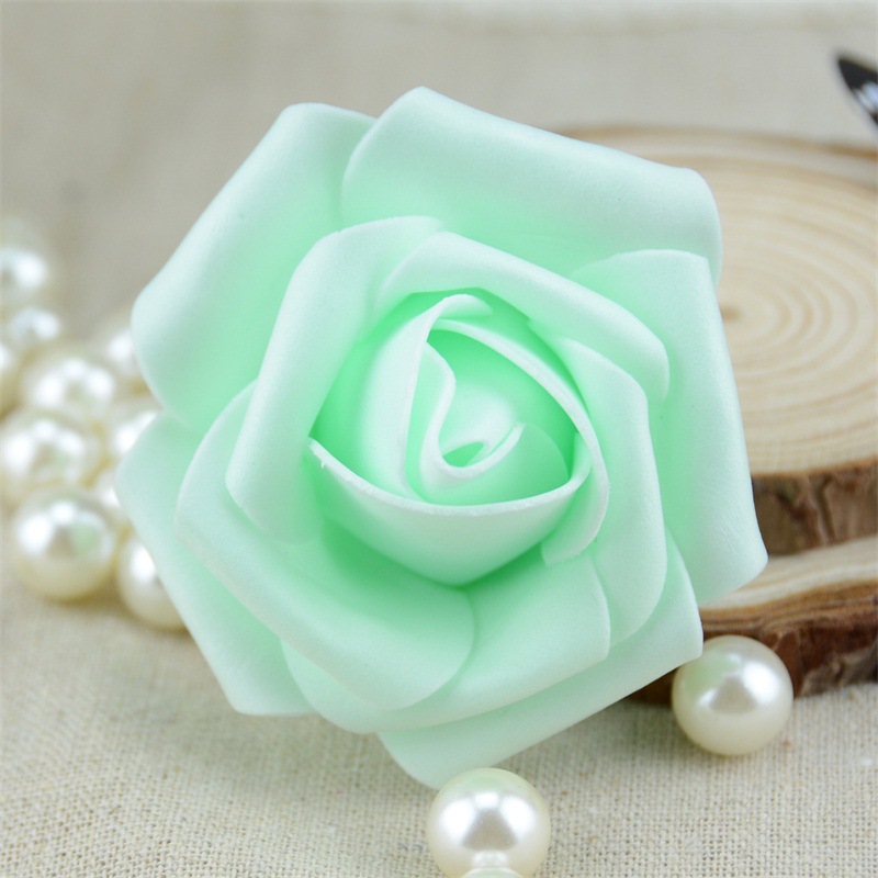 Picture of 7cm Simulated Pe Rose Head Chinese Valentine's Day Foam Rose Flower Wedding Valentine's Day Bouquet Packaging Material