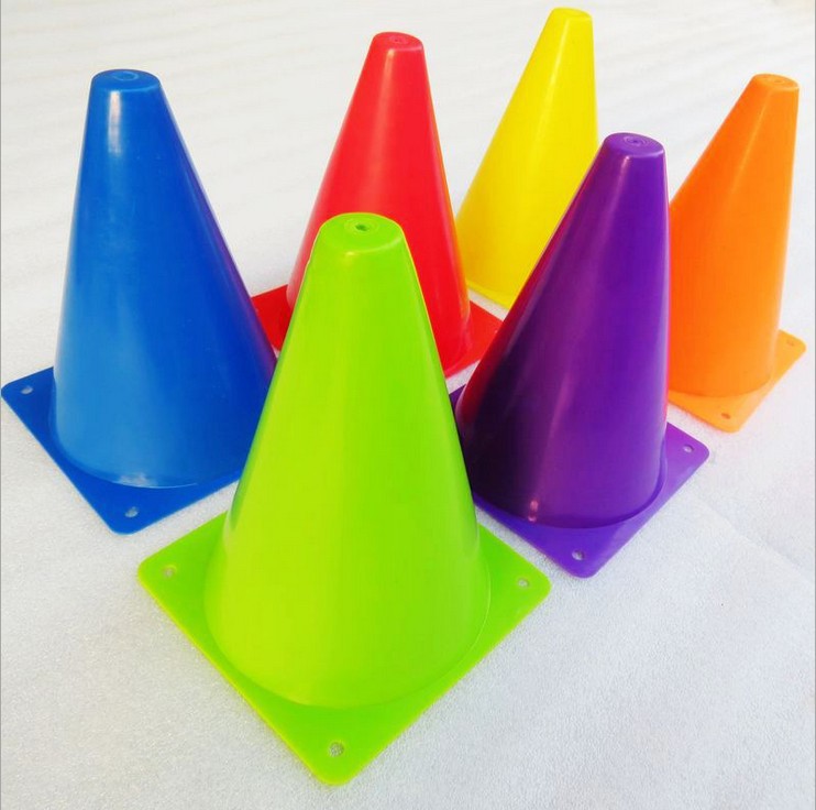 Picture of Manufacturers supply 23cm triangular cone sign cone sign cylinder sign obstacle plastic road cone