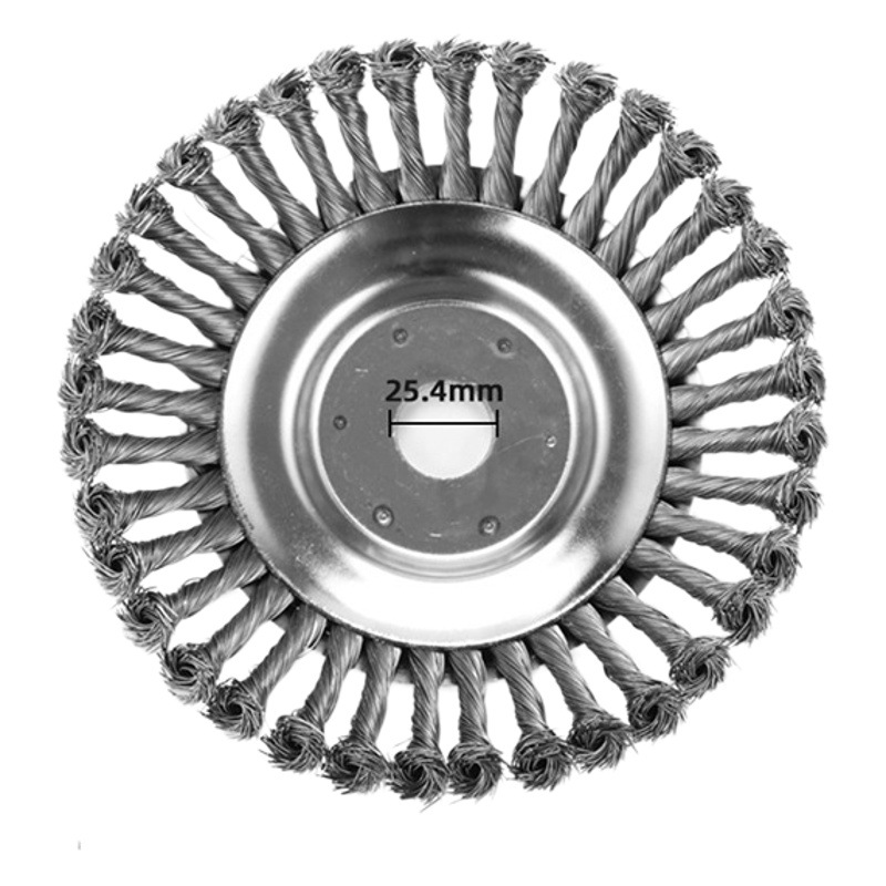 8inch Steel Wire Lawn Mower Twisting Wheel 6inch Steel Wire Lawn Mower Steel Wire Disc Weeding Wheel Rust Removal Disc Mowing