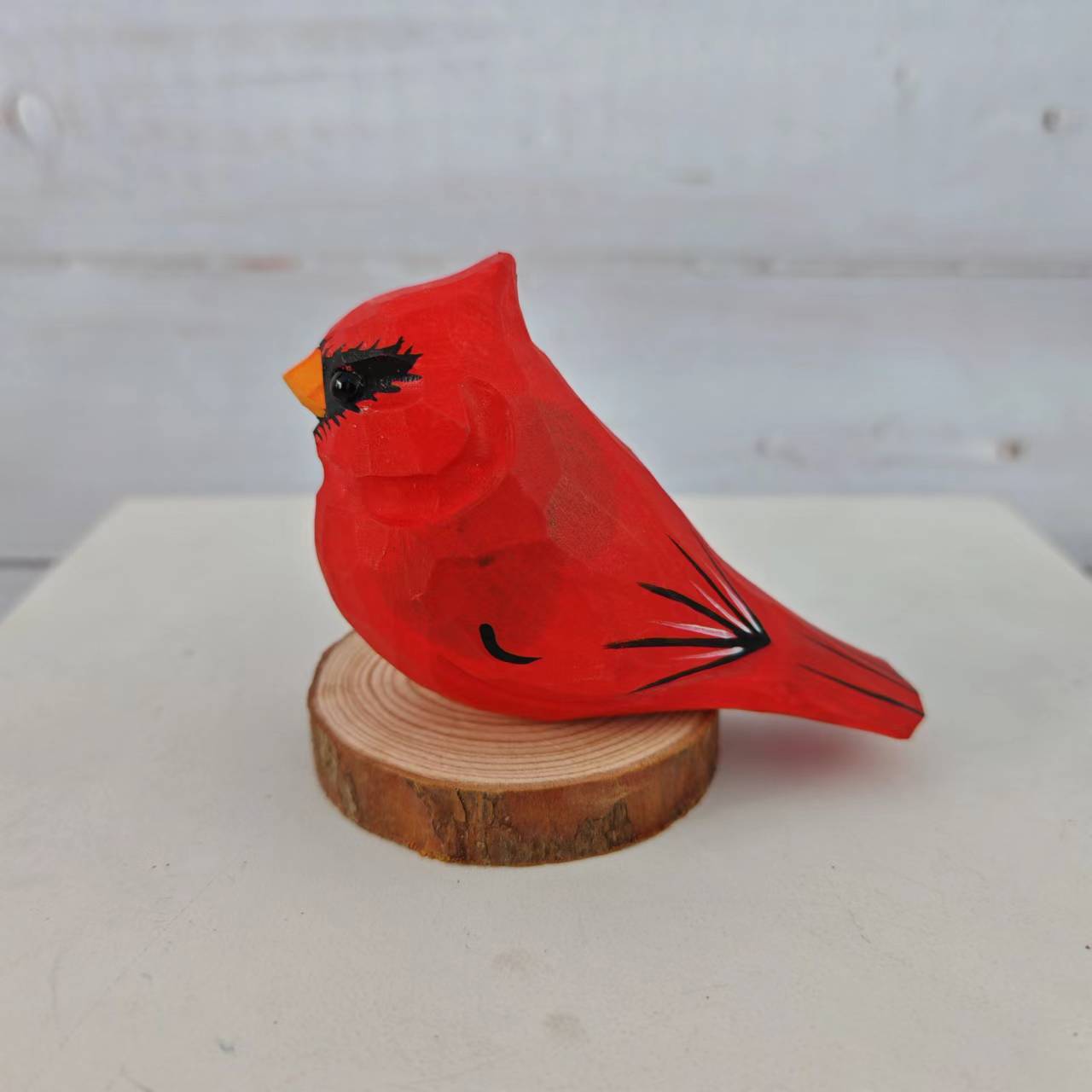 Picture of Bird Wood Carved Ornaments Cute Children's Toys Birthday Gift Hand Carved Colored Healing Desktop Ornaments Animals