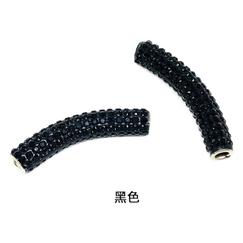 Factory supply shoelace decorative buckle strap decorative drill bead tube black white drill shoe accessories