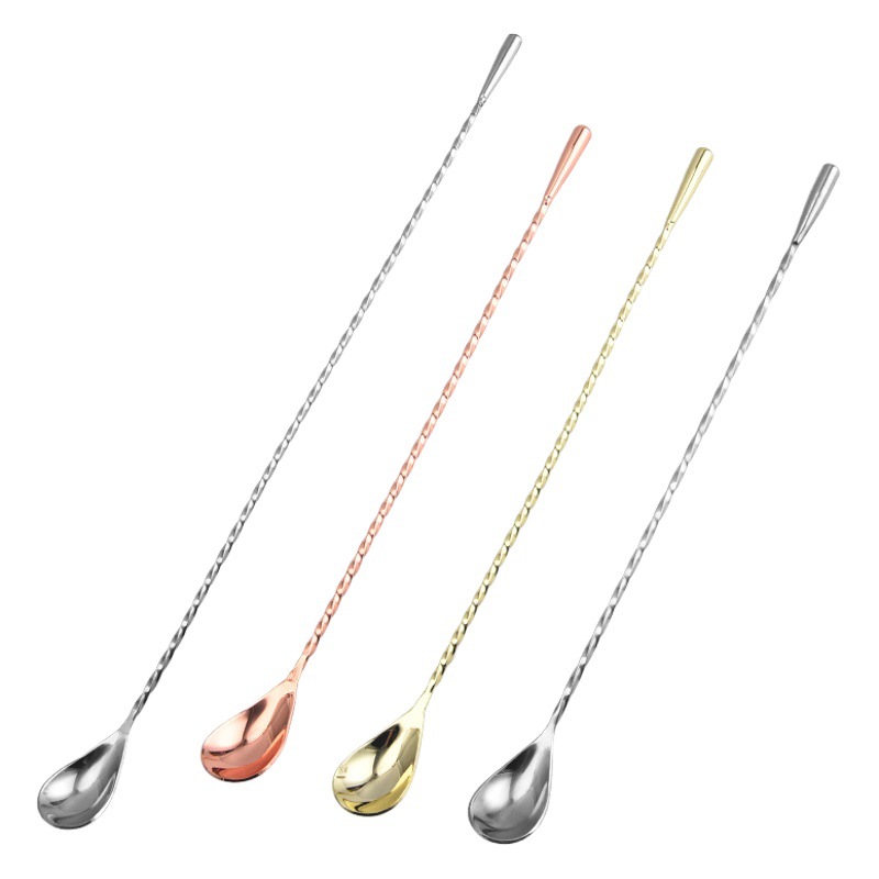 Tear Spoon Bar Spoon 304 Stainless Steel Drop Bar Spoon Thin Thread Bar Spoon Cocktail Mixing Spoon Bar Mixing Spoon Bar Mixing Spoon