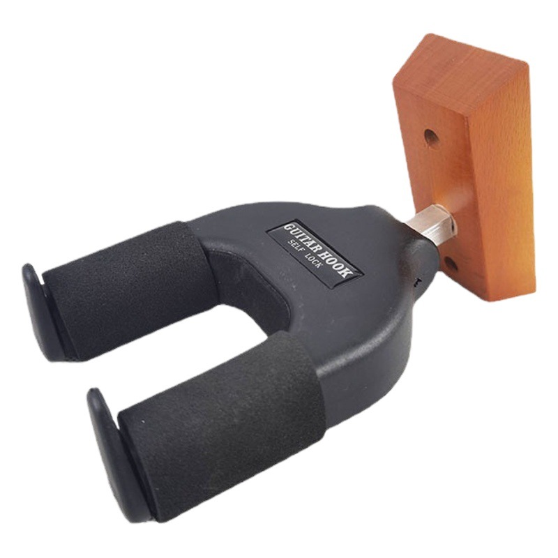 Guitar Hook Wooden Bottom Self-Locking Guitar Hook Automatic Closing Gravity Lock Design Guitar Hook Wall