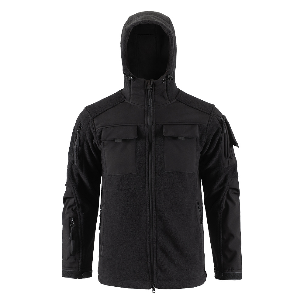 Picture of ESDY outdoor camouflage fleece jacket stitching men's jacket warm liner polar fleece jacket soft shell jacket