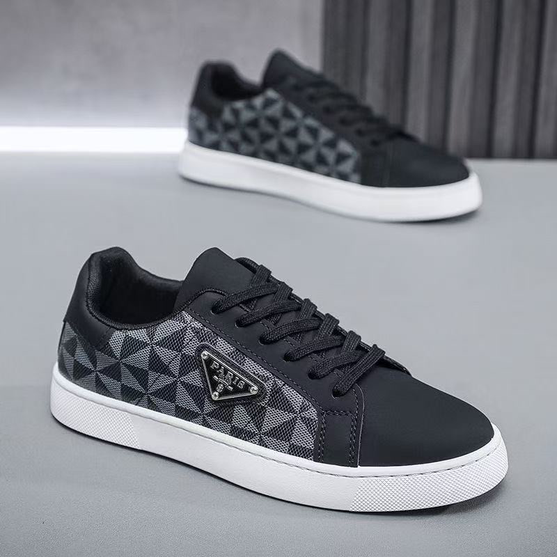 Men's Trendy Versatile Breathable Sneakers All-Season Casual Shoes Fashion Trendy Sports Shoes Men's Leather Shoes British Men's Shoes