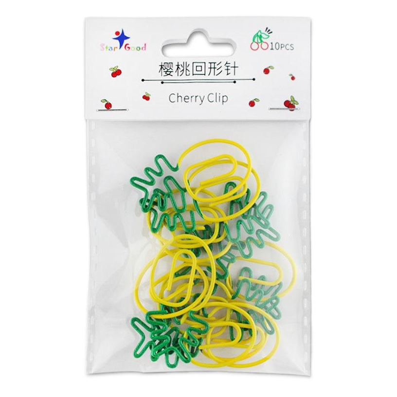 Factory Wholesale Pineapple Paper Clip Cute Classification Clip Two-Color Plastic Receipt Storage Shape Paper Clip Heart Shape