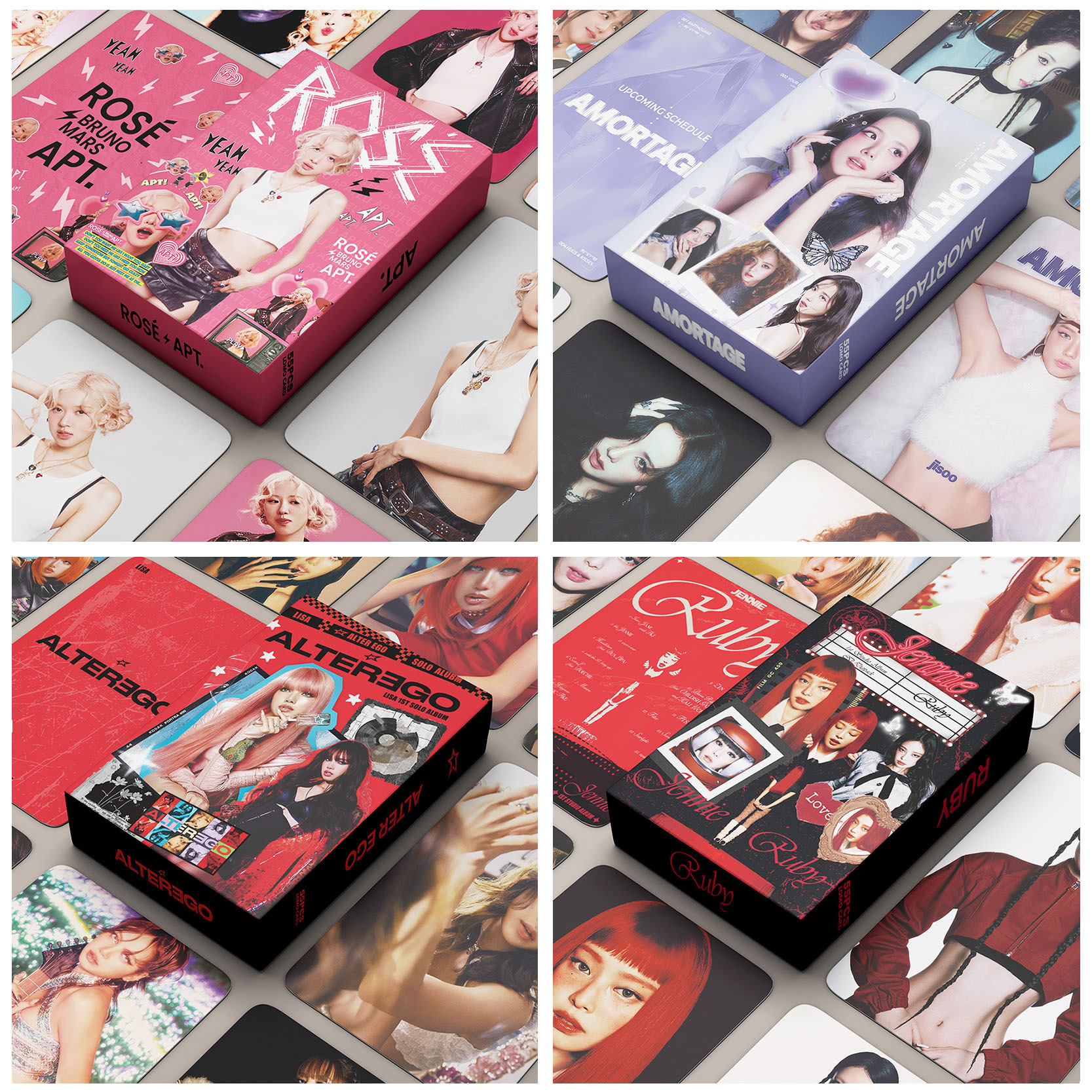 BP Pink Personal Link JENNIE JISOO ROSE LISA Album Should Aid KPOP Photo Card 55