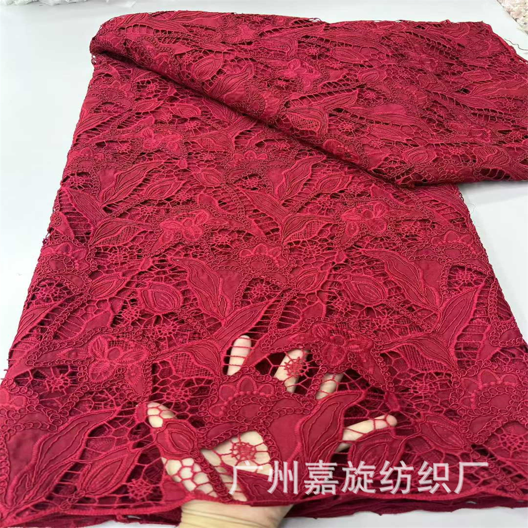 African water soluble lace African hollow water-soluble embroidery fashion dress lace fabric