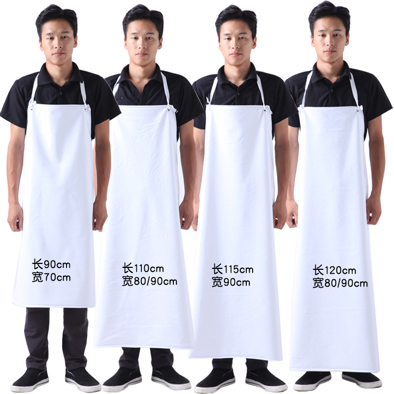 Picture of Kitchen Simple pvc Sleeveless Wear-resistant Beef Tendon Soft Rubber Bib Leather Waterproof Apron Women's Industrial Labor Protection Oil-proof Waist