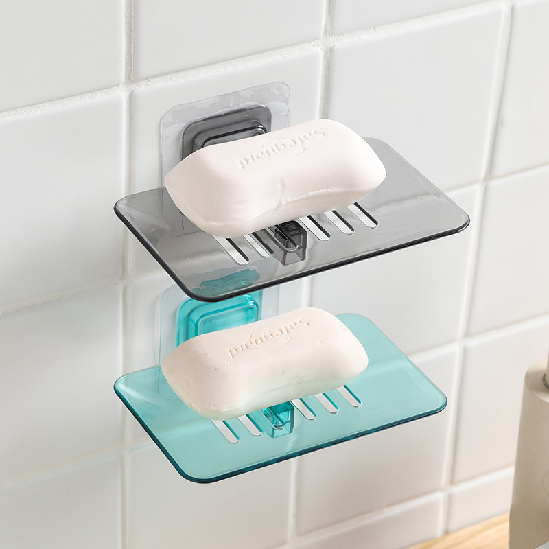 Creative Non-perforated Wall-mounted Crystal Soap Box Bathroom Soap Box Bathroom Soap Box
