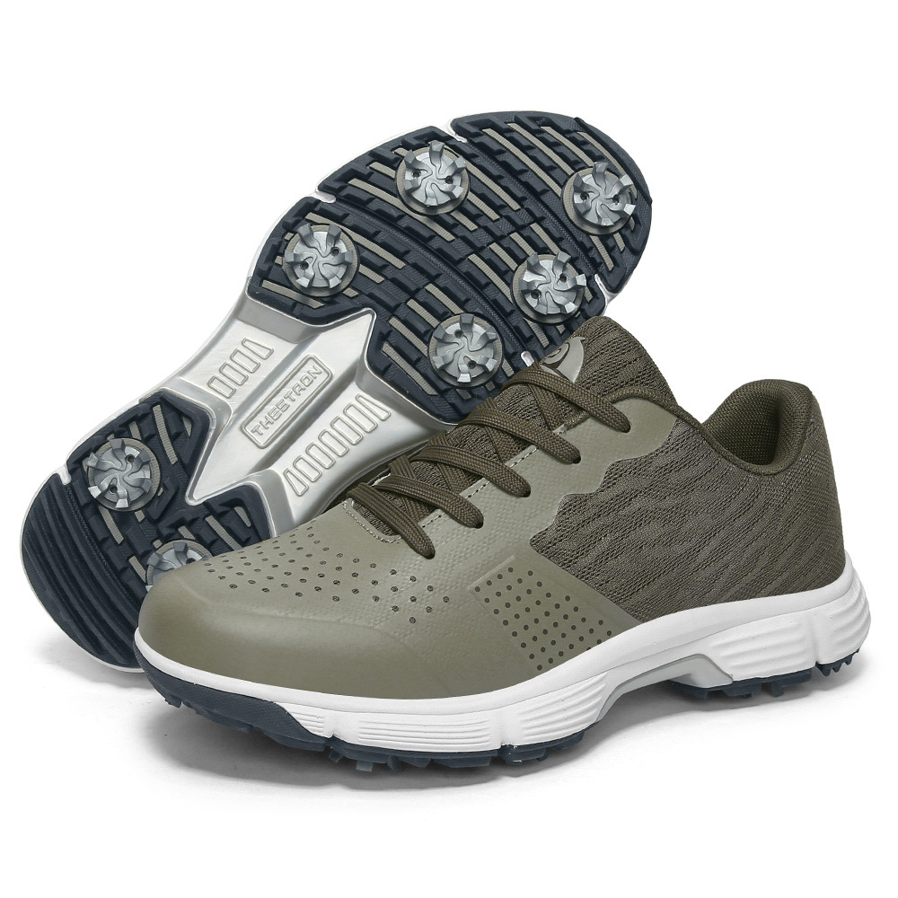 Le Chuang THESTRON New Men's Golf Shoes Professional Spiked Golf sneaker plus size Cross-border Shipment