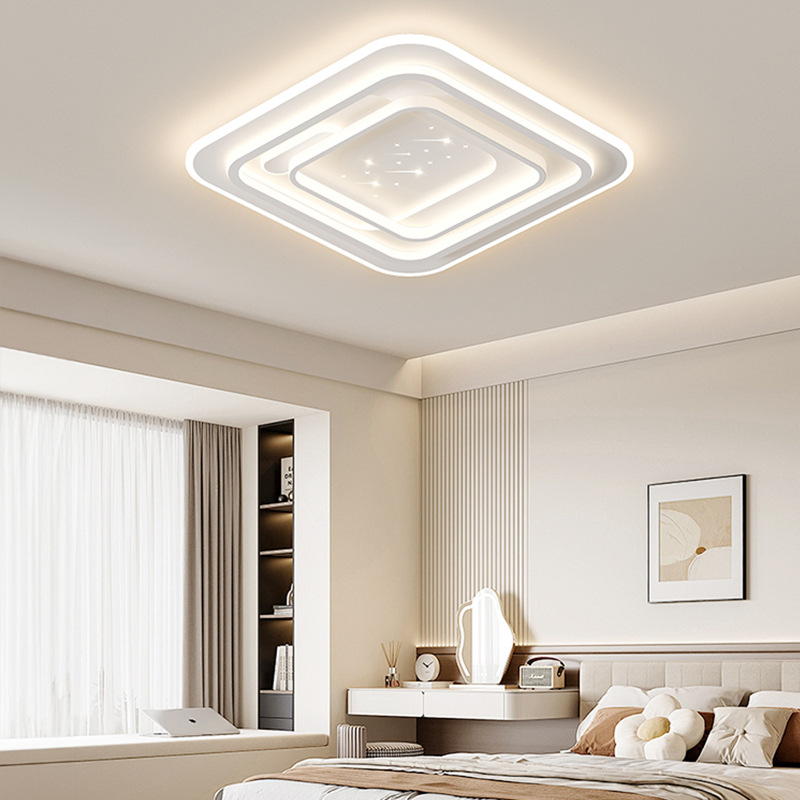 Picture of 2025 New Modern Atmospheric Living Room Ceiling Light Nordic Creative Gypsophila Ultra-thin Full Spectrum Eye Protection Bedroom Light