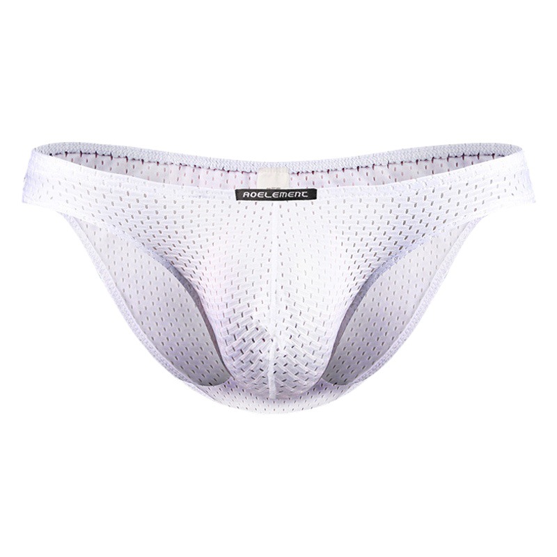 Ice Silk Mesh Breathable Underwear Tight Transparent Sexy Underwear Young Men's Small Briefs Trendy Thin Shorts