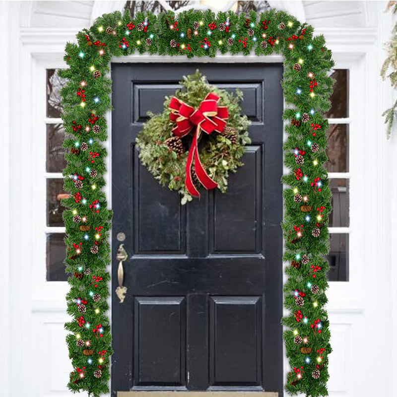 Picture of Cross-border 2.7 m pvc Christmas decoration hotel shopping mall bar door hanging decoration Christmas encrypted Rattan
