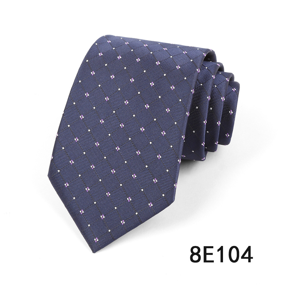 Picture of Men's Tie Business Casual Stripesd Tie 8cm Polyester Jacquard Embroider Print Tie Wholesale Formal Wear