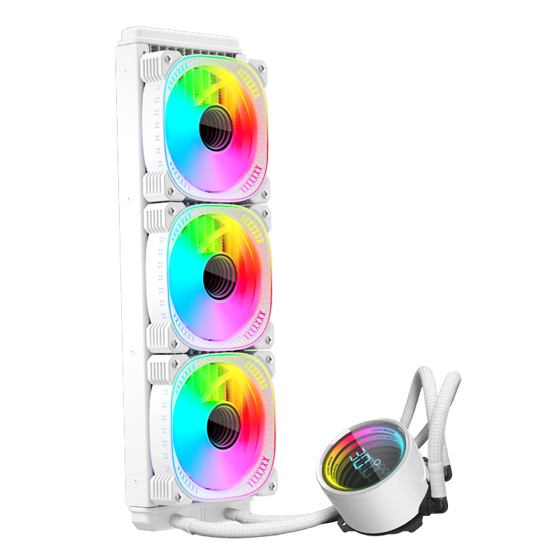 Picture of 360 Digital Display water-cooled radiator computer ARGB temperature display lens multi-platform integrated CPU radiator
