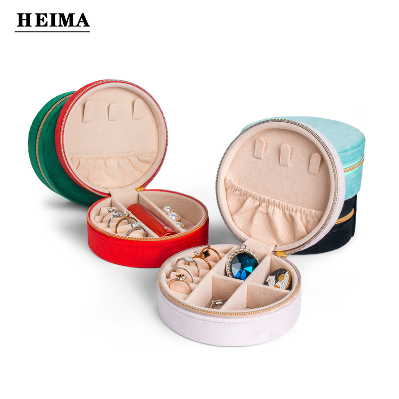 Portable jewelry box South Korea jewelry European princess small travel jewelry bag earrings ring small storage box for women
