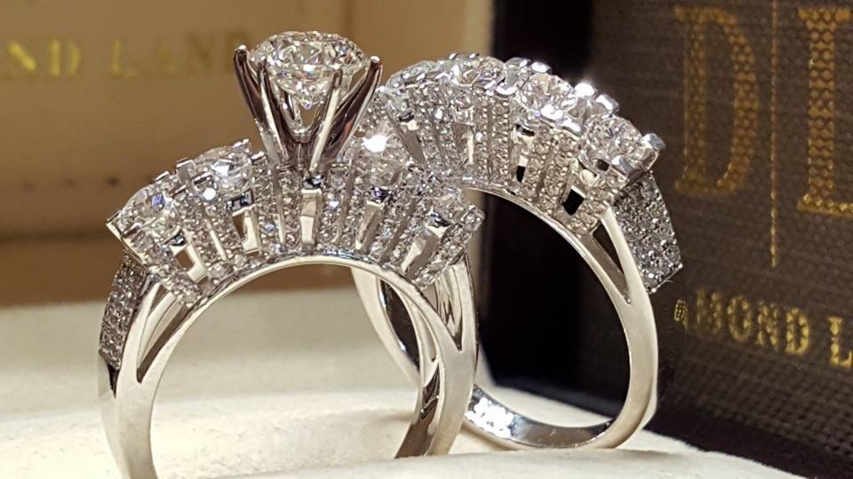 Yiwu Sanjie European and American Fashion Couple Set Ring Cross-border Explosion Accessories wish AliExpress Hot Engagement Ring