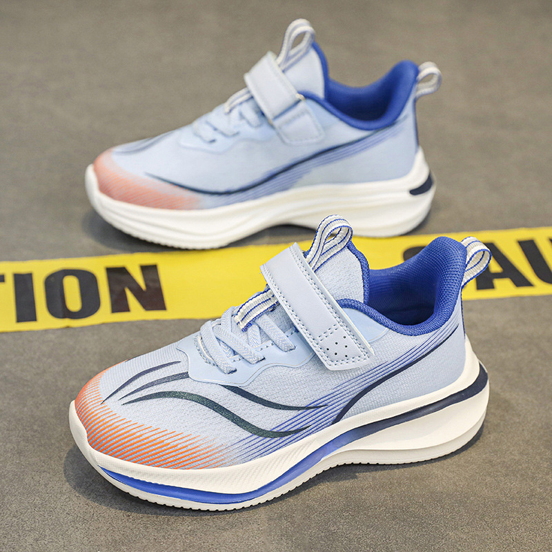 Jogging shoes cushioning 2024 new soft bottom mesh sneaker boys and girls children's running shoes spring middle and large children