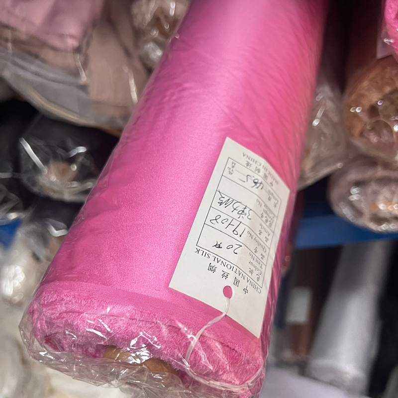Zhongcheng silk silk elastic satin 19 mmi 108 mulberry silk fabric black silk fabric soft